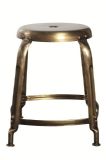Dime Industrial Gold Lacquered Bar Stool